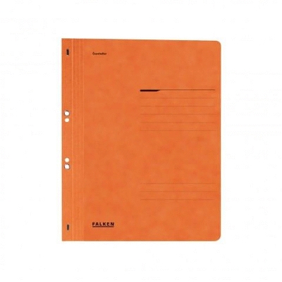 Falken 80003924 Ösenhefter - A4 1/1 Vorderdeckel, orange, 250g/m²