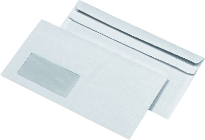 Elepa rössler kuvert 30005426 Kompaktumschläge mit Fenster (229x125 mm), selbstklebend 75g/m² weiß VE1000