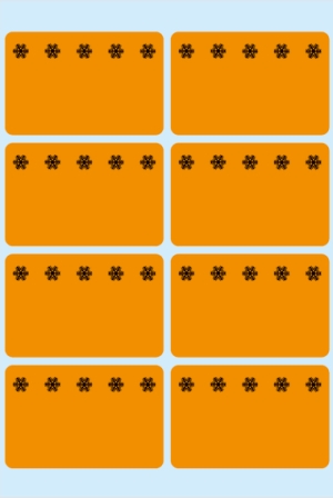 Tiefkühletiketten orange VE=190 Packungen