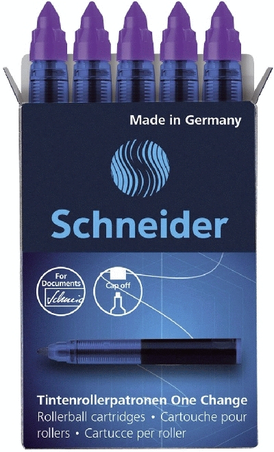 Schneider 50-185408 Rollerpatrone One Change 0,6mm violett VE5