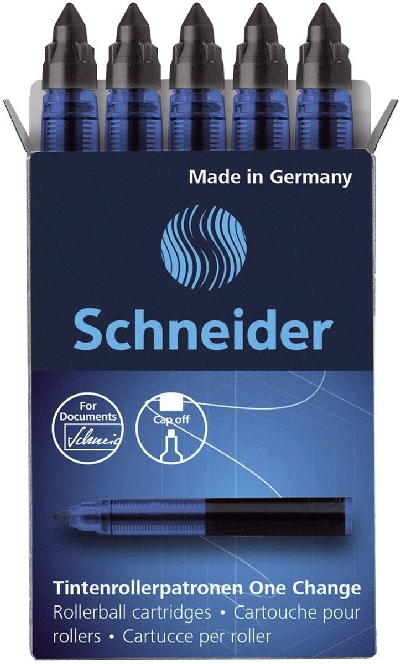 Schneider 50-185401 Rollerpatrone One Change 0,6mm schwarz VE5