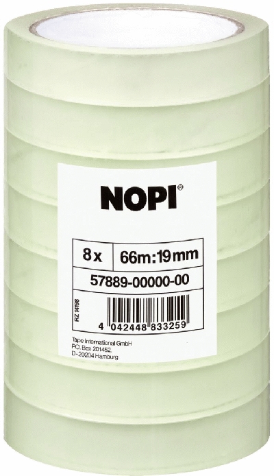 NOPI 57889-00000-00 Klebefilm 8RL 19mm 66m transparent