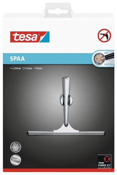 tesa® Duschabzieher - chrom/weiß