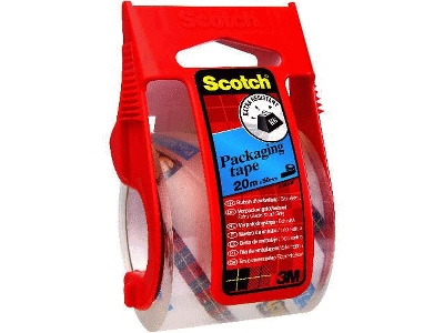 Scotch® Verpackungsklebeband im Handabroller, 20m x 50mm, transparent