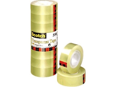 Scotch® Klebeband Transparent 550,Polypropylenfolie,Bandgröße 33 mx19mm,8 Rollen