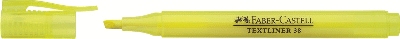 FABER-CASTELL Textmarker 38 Stiftform - gelb