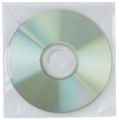 Q-Connect CD/DVD-Hüllen - Ungelocht, transparent, Packung mit 50 Stück