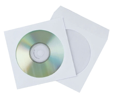 Q-Connect CD-Papierhüllen - weiß