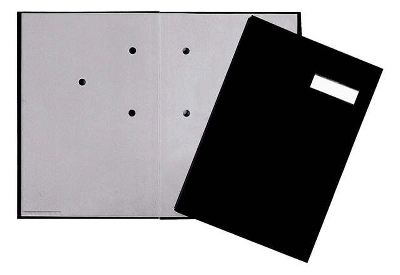 Q-Connect Unterschriftsmappe - 70 Fächer, schwarz