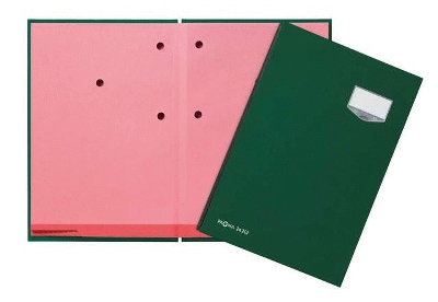 Pagna® Unterschriftsmappe DE LUXE - 70 Fächern, A4, Leinen-Einband, grün