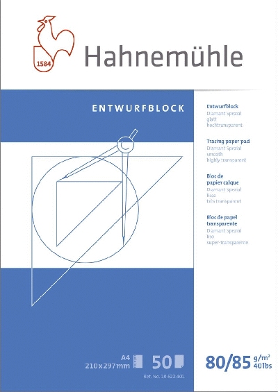 Hahnemühle Transparentblock - A4, 80/85 g/qm, 50 Blatt