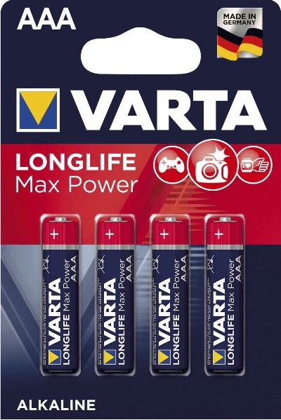 Varta Batterien LONGLIFE Max Power - Micro/LR03/AAA, 19,5 V