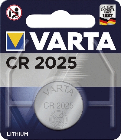 Varta Batterien Electronics Lithium - CR 2025, 3 V