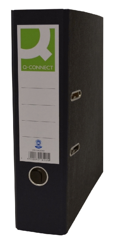 Q-Connect Wolkenmarmor-Ordner - A4, 80 mm, schwarz