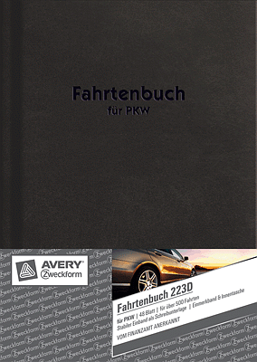 Avery Fahrtenbuch Design Hardcover Einband