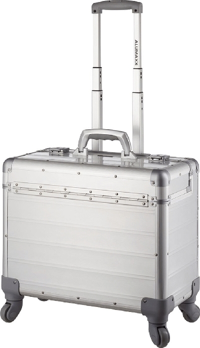 Alumaxx® Pilotenkoffer Pandora - Trolley, silber matt