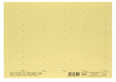 Elba vertic® Beschriftungsschild für Registratur, 58 x 198 mm, gelb, 50 Stück