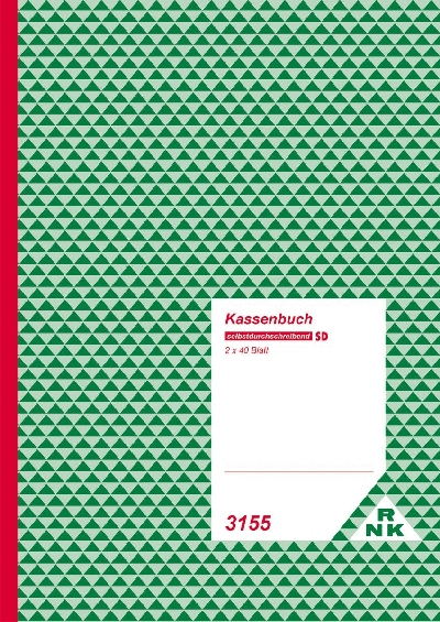 RNK Verlag Kassenbuch - mit Umsatzsteuererfassung - SD, 2 x 40 Blatt, DIN A4