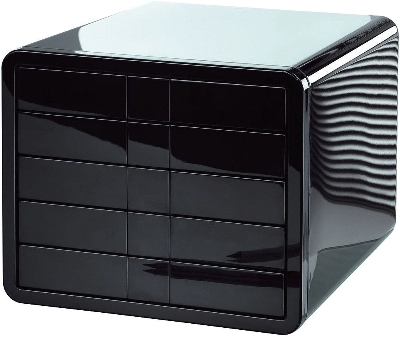 HAN Schubladenbox i-Box - A4/C4, 5 geschlossene Schubladen, schwarz