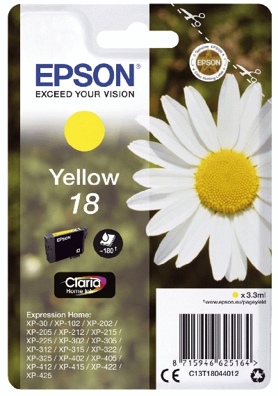 Epson C13T18064012 Tintenpatrone MultiPack Bk,C,M,Y Nr. 18