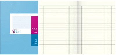 König Ebhardt Spaltenbuch mit festem Kopf - A5, 19 Spalte, 40 Blatt