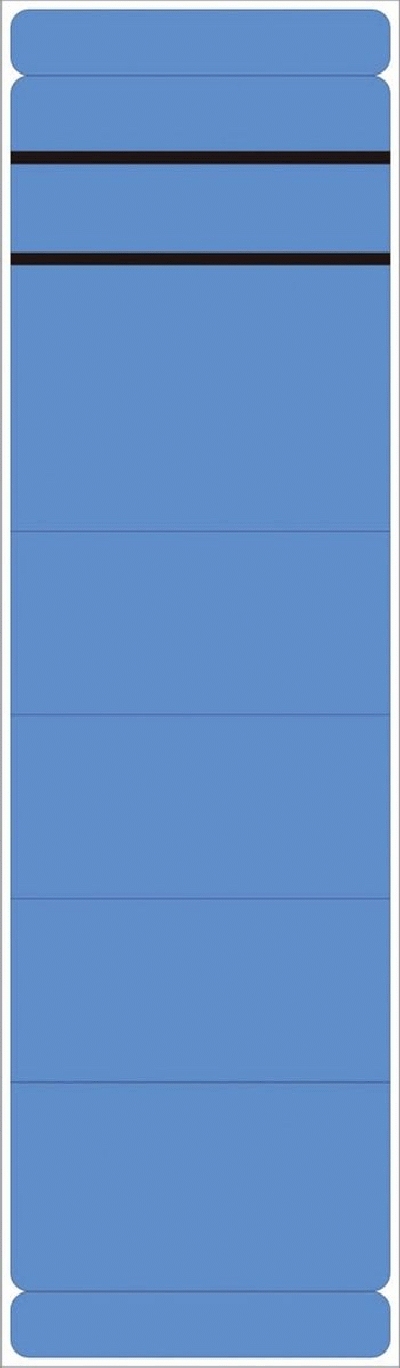 Neutral Ordner Rückenschilder - breit/lang, 190 Stück, blau