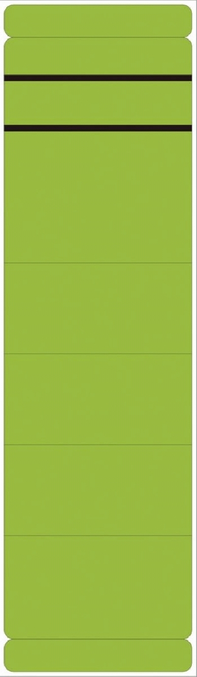 Neutral Ordner Rückenschilder - breit/lang, 190 Stück, grün