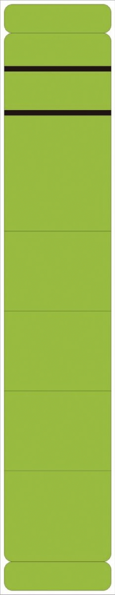 Neutral Ordner Rückenschilder - schmal/lang, 190 Stück, grün