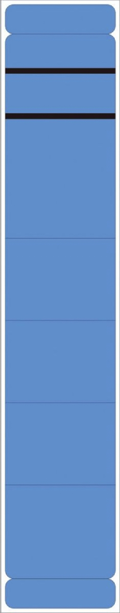 Neutral Ordner Rückenschilder - schmal/kurz, 190 Stück, blau