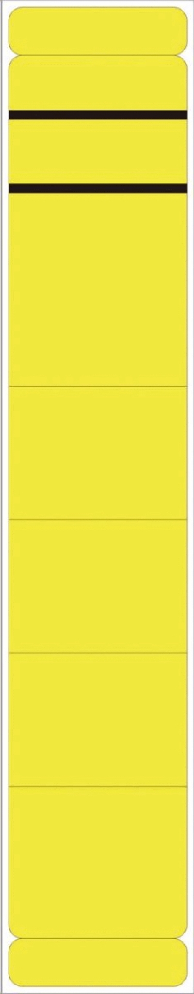 Neutral Ordner Rückenschilder - schmal/kurz, 190 Stück, gelb