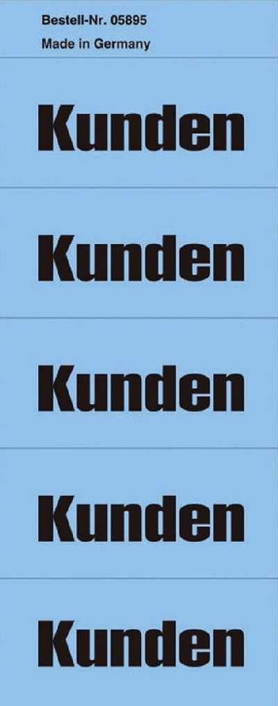 Neutral Inhaltsschilder Kunden - Beutel mit 1900 Stück, blau