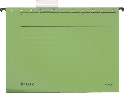 Leitz 1985 Hängemappe ALPHA® - Recyclingkarton, grün