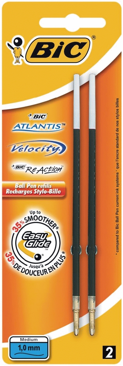 BiC® Kugelschreibermine IS191997 Easy Glide, 0,4 mm, blau, Blister à 7 Stück