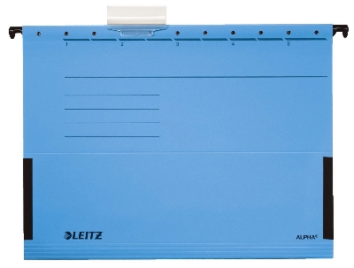 Leitz 19986 Hängetasche ALPHA® - seitlich mit Fröschen, Recyclingkarton, blau