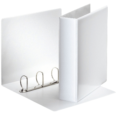 Esselte Ringbuch Präsentation, mit Taschen, A4, PP, 4 Ringe, 50 mm, weiß