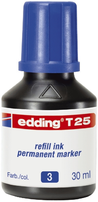 Edding T 25 Nachfülltusche für Permanentmarker, 30 ml, blau