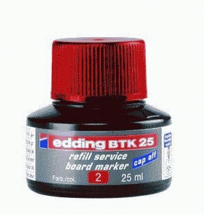 Edding BTK 25 Nachfülltusche - für Boardmarker, 25 ml, rot