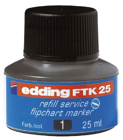 Edding FTK 25 - Nachfülltusche, 25 ml, schwarz