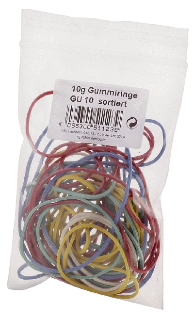 Wihedü Gummiringe - farbig sortiert, 10g