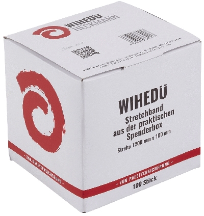 Wihedü 380.401 Stretchband in Box - 10 x 120 cm, Folie transprent, 100 Stück