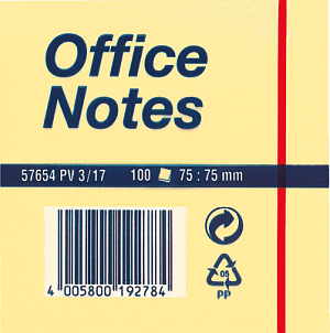 tesa 57654-00000-05 Office-Notes 75x75mm gelb VE12