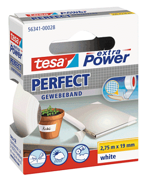 Tesa Gewebeband 56341-28 2,75mx19mm weiß
