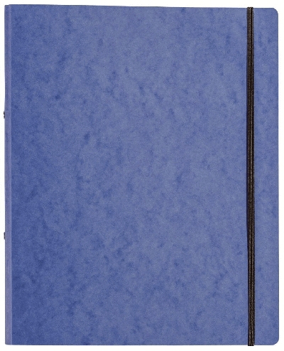 Pagna® Ringbuch Pressspan - A4, 7-Ring, Ring-Ø 196mm, Gummizug, blau