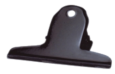 Alco 770S11 Briefklemmern -Metall lackiert,75 mm,Klemmvolumen 25 mm,schwarz,10 Stück