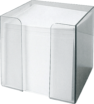 Folia 9910 Rauchglasbox 90x90x90mm Papier weiß 800Blatt