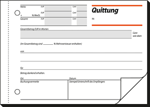 Sigel Quittung m.MwSt.Nachweis Qu625