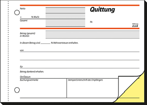 SIGEL Quittungen mit Sicherheitsdruck - A6 quer,