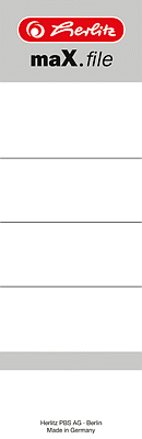 herlitz 5966106 Rückenschilder weiß VE10