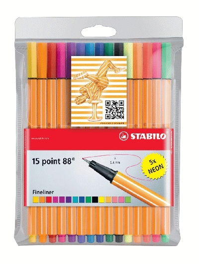 Stabilo® 8815-1 Fineliner point 88® Etui mit 15 Stiften