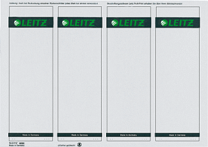 LEITZ Rückenschilder 1685 grau VE100